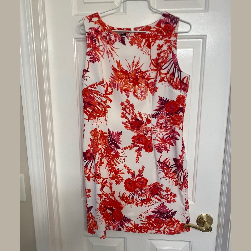 Mario Serrani - Size 8 - Women's Pink Floral Print Dress